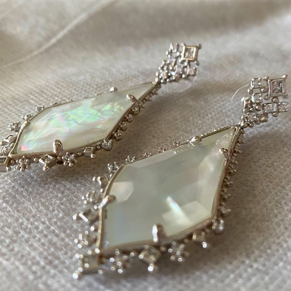 Kendra Scott Pearl and Crystal Earrings